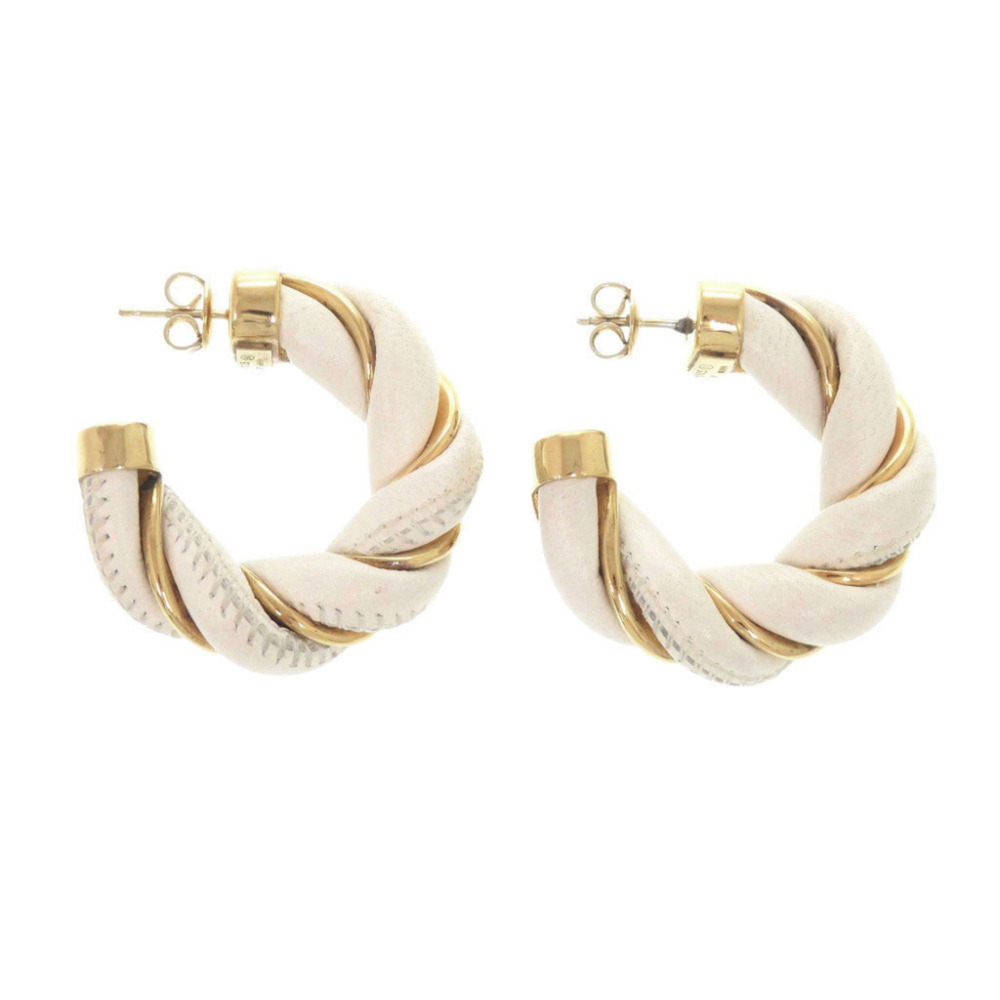 BOTTEGA VENETA Silver Leather Earrings